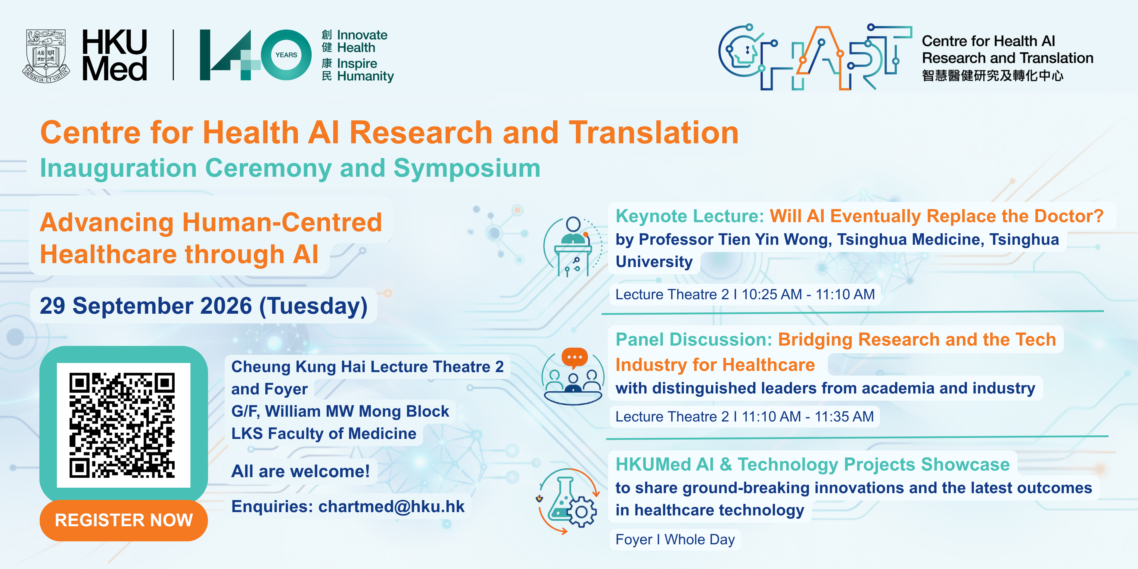 Centre for Health AI Research and Translation (CHART) Inauguration Ceremony and Symposium 2026